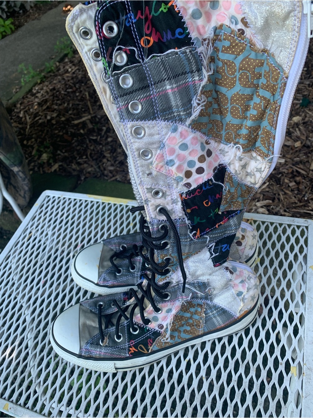 Converse XXHi 2000's Patchwork Knee High Sneakers Tennis Shoes Women’s Size 7